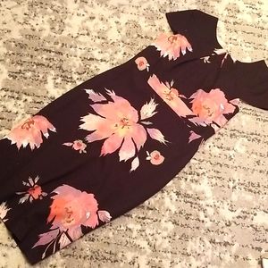 Midi floral print dress